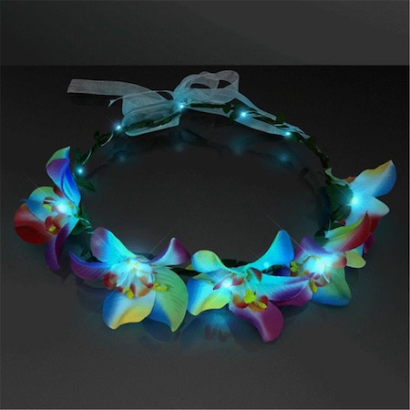 Endless Games Light Up Tropical Orchid Floral Halo Crown Headband EN2796749